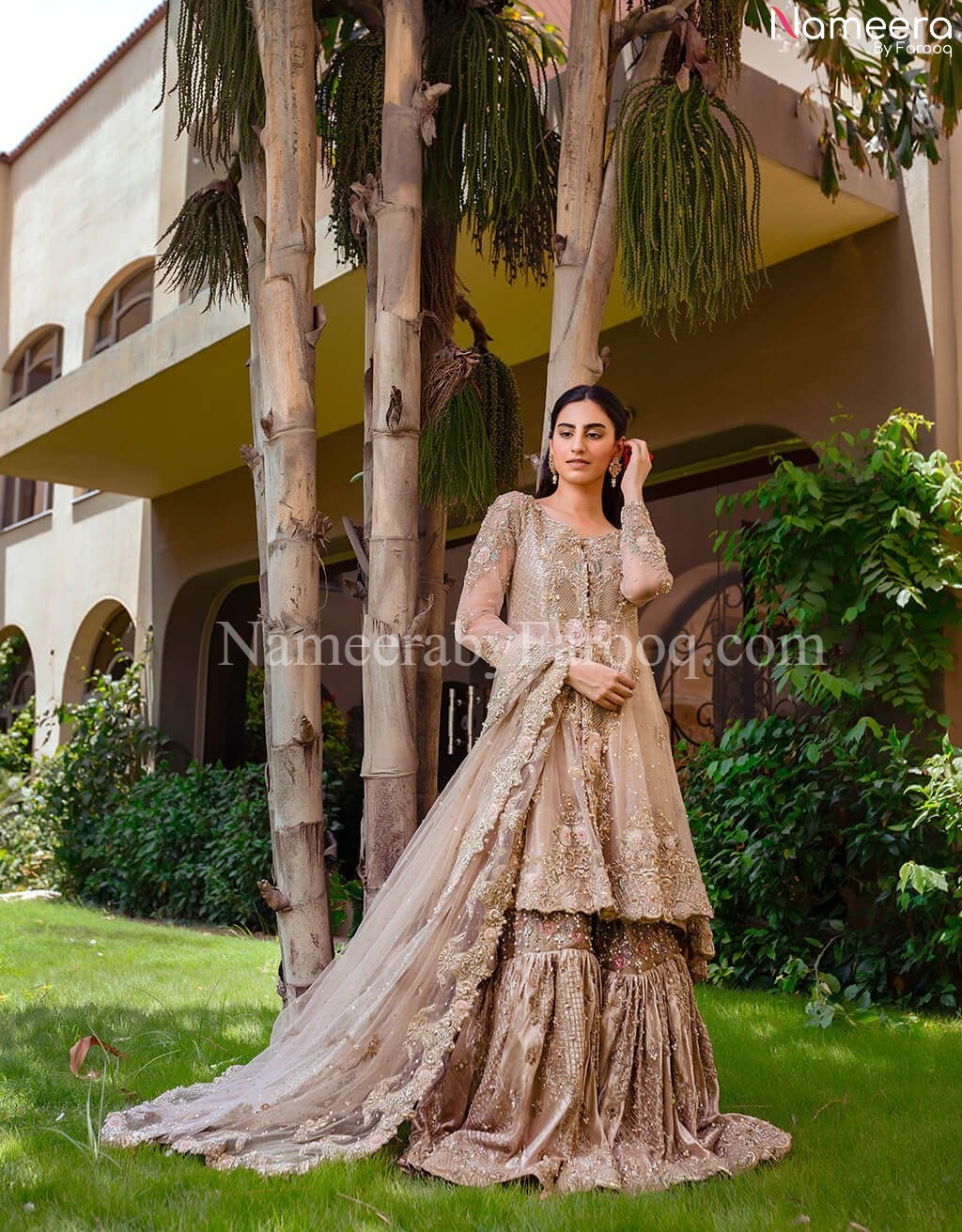 golden sharara dress