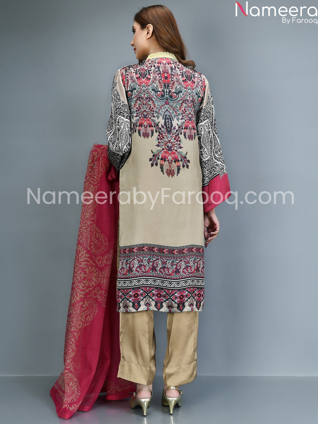 Green and Pink silk Suit 2021
