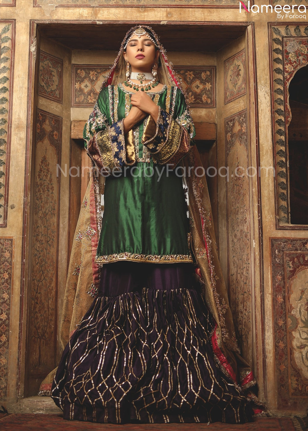 green bridal sharara