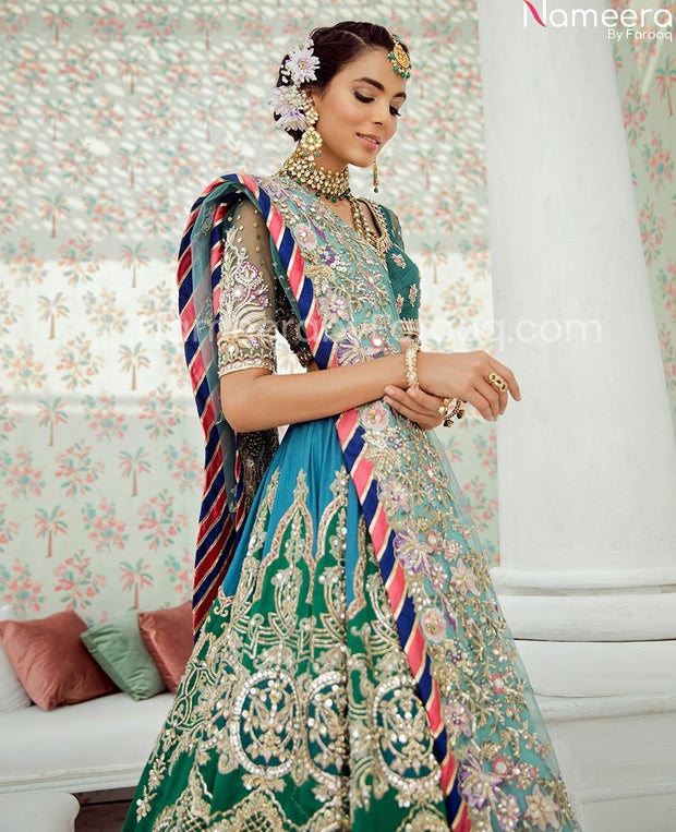 green lehenga choli