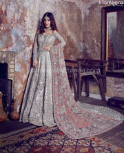 Grey and Pink Pakistani Dress 