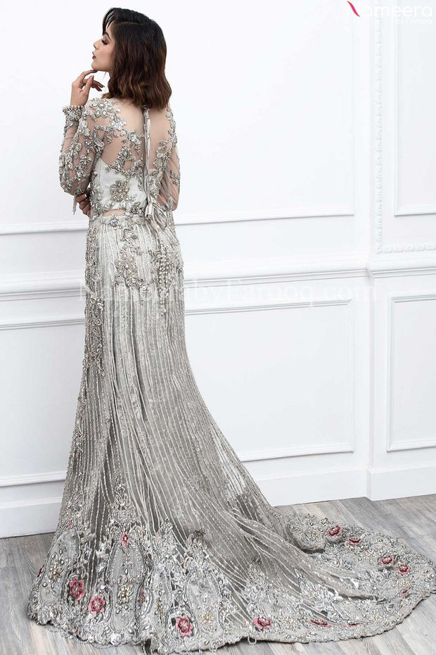 grey bridald dress