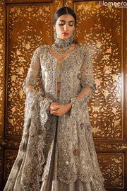 grey bridal dress