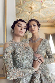 grey bridal dress