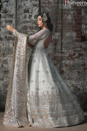 grey bridal lehenga