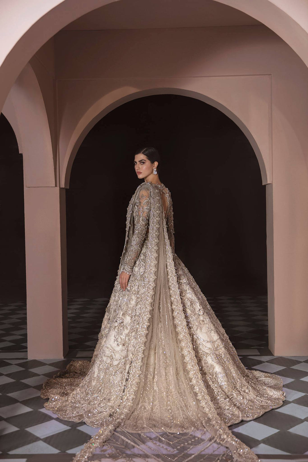 grey lehenga