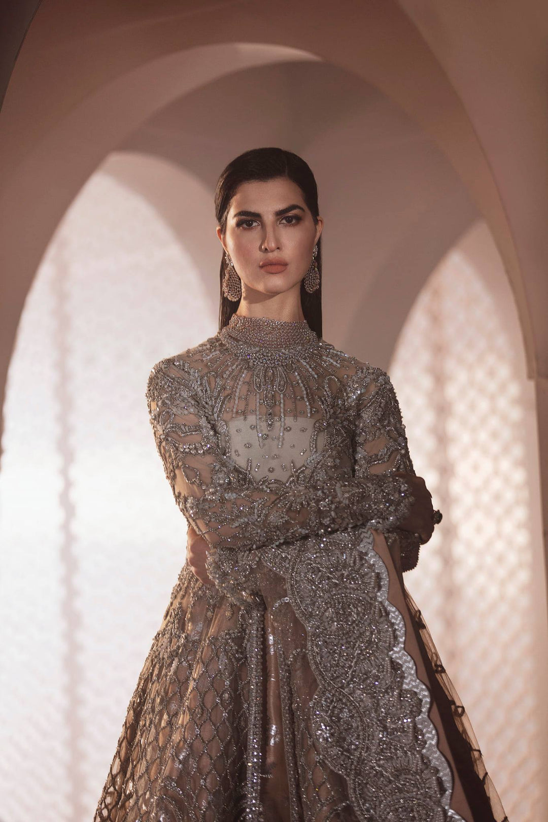 grey lehenga