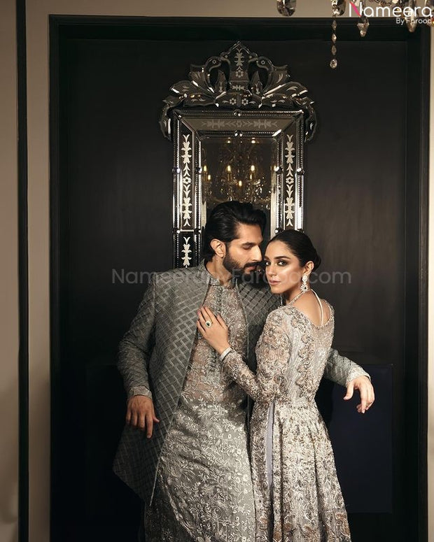 grey lehenga combination
