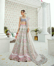 ice blue lehenga