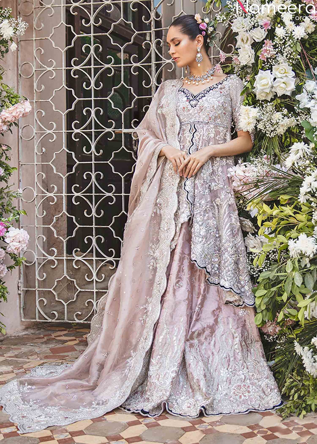 ice blue pakistani dress