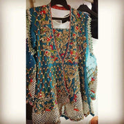 Wedding party dress with dabka  multi threads and cut work Model# P 161