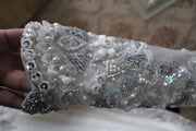 Wedding bride maxi pearls sequance and nugh work M#B 173