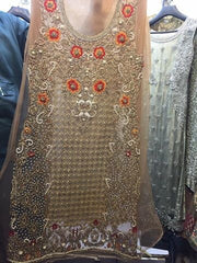 Wedding party dress Model dabka threads work nagh and pearls work Model # P 189