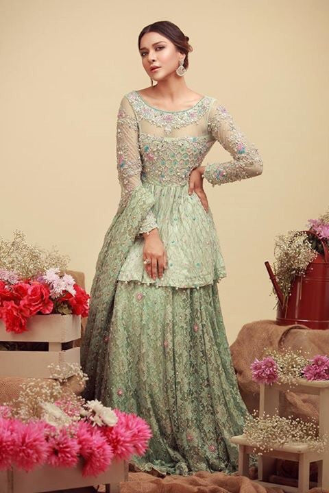 Bridal dress in light Mint green color Mint green Bridal dress in light Mint green color Mint green