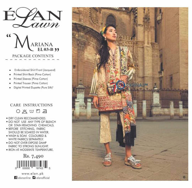 Lawn dress by elan M#L 124