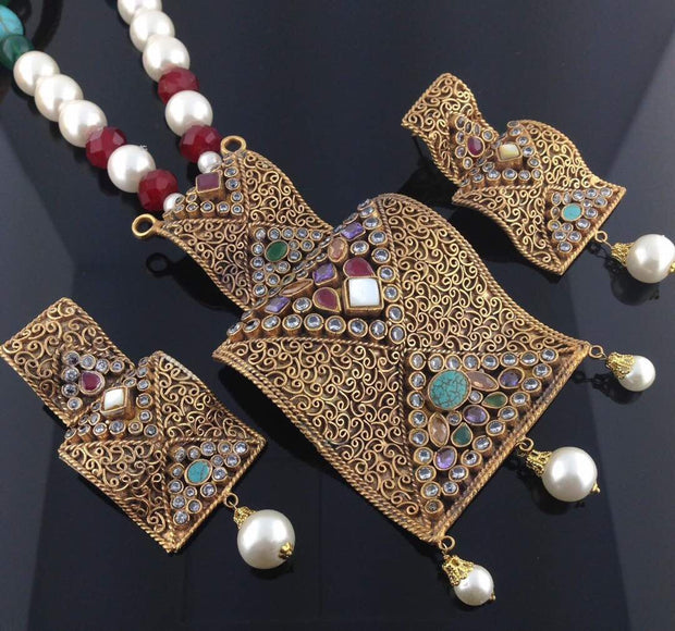 Kundan necklace and earrings set Model #K 1