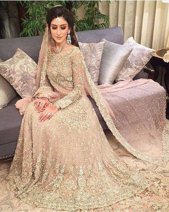 Bridal lahnga in lilac pink and silver color M#B 115