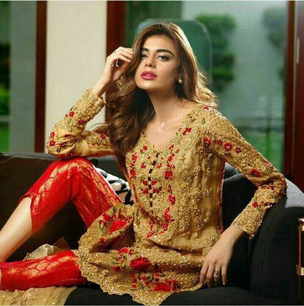 Wedding party dress dabka nagh and threads work Model#P 149