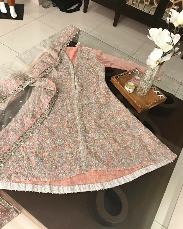 Wedding party dress dabka nagh threds and pearl work  Model #P 181