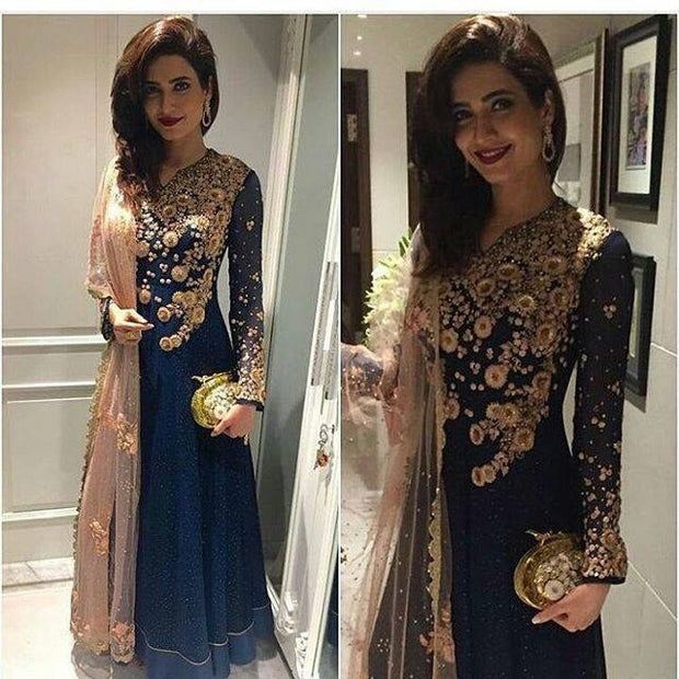 Wedding party dress with dabka threads zari and nagh work Model #P 231