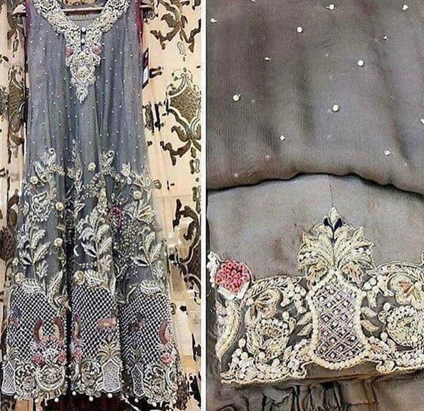Wedding party dress dabka threads and cut work Model#P 167