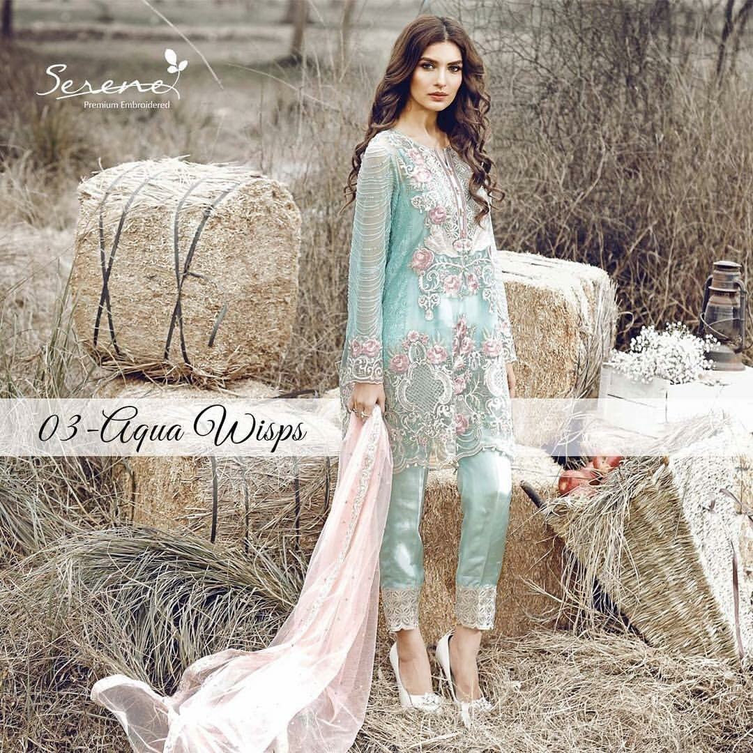 Top Designer Serene Chiffon Dress Model # Eid 19