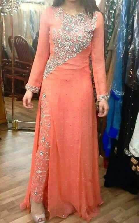 Wedding party dress dabka and nagh work Model #P 177