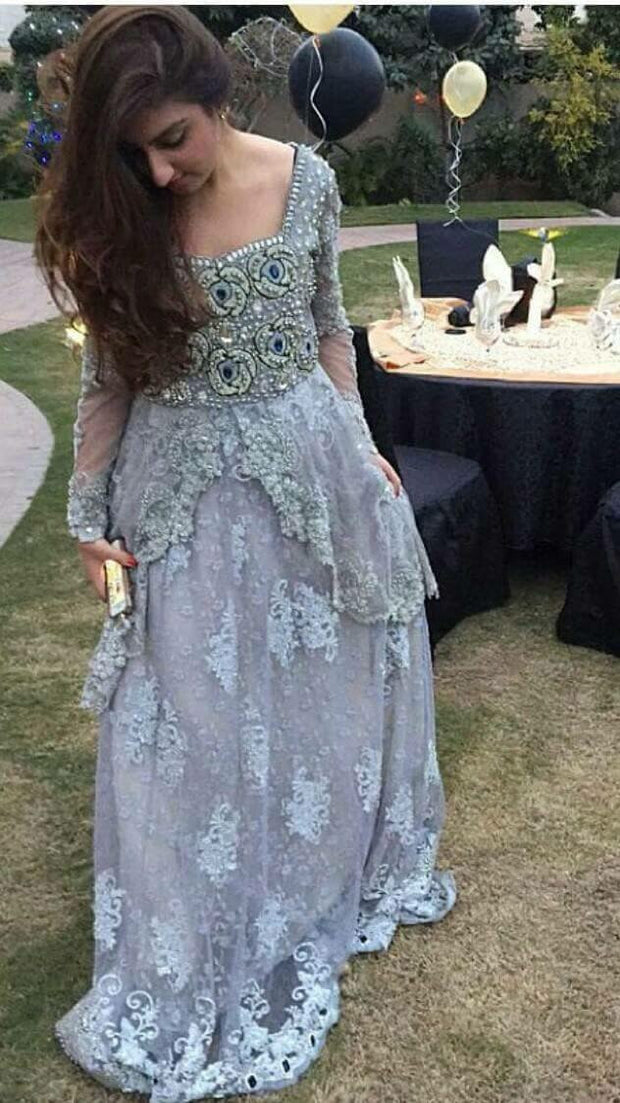 Wedding party dress threads dabka nugh pearls sequanc and cutwork Model #P 174