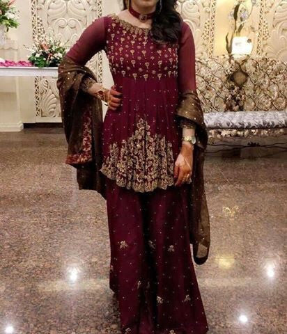 zari dress designs Buy Green Crush Embroidered, Sequins and Zari Work Designer Gown for Women Online : 319760 -
