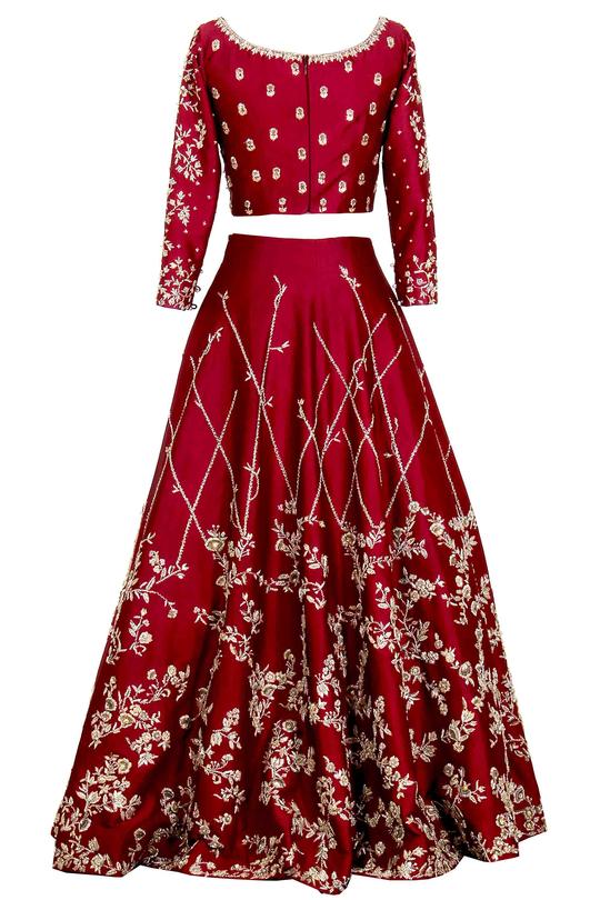 Deep Maghenta Bridal lehenga Choli  1