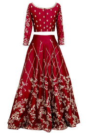 Deep Maghenta Bridal lehenga Choli  1