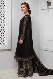 Beautiful Indian chiffon outfit in lavish black color # P2242