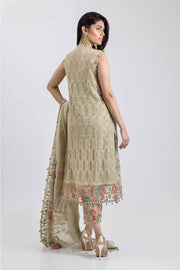 Beautiful Indian chiffon dress in lavish brown color # P2237