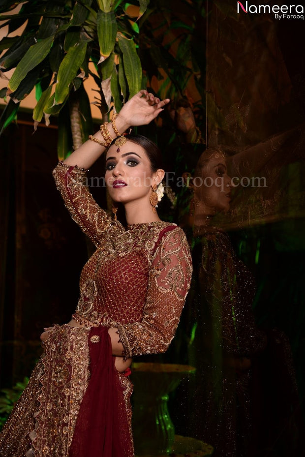 Embellished Pakistani Red Color Lehenga Choli #BN641