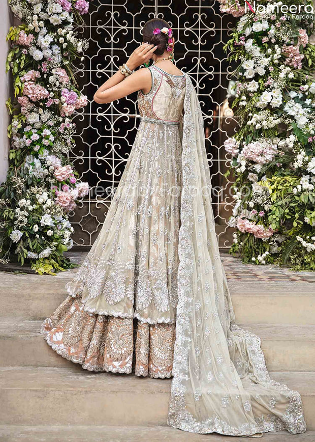 ivory bridal lehnga