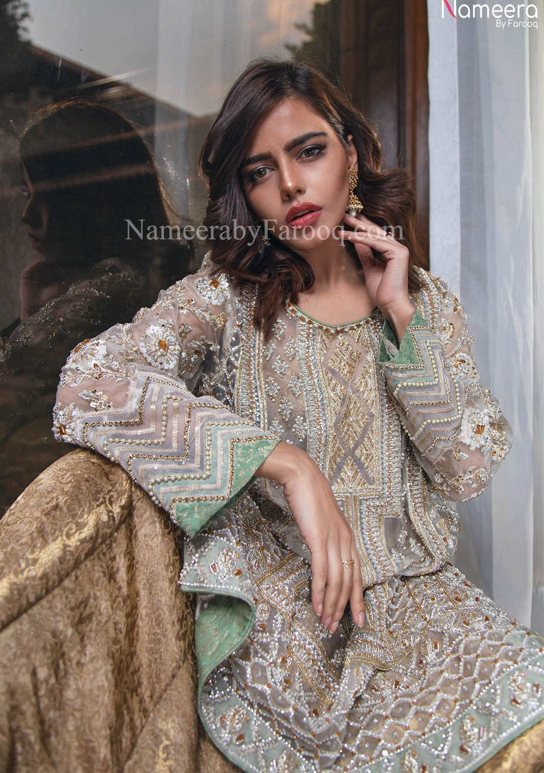 jamawar bridal lehenga