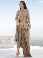 Lawn jacquard dress