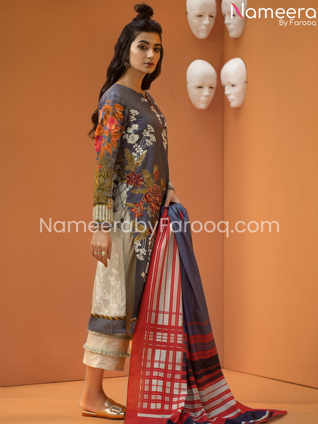 Designer khaddar dress  online for eid