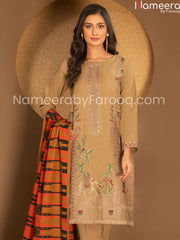 Designer Golden khaddar fabric