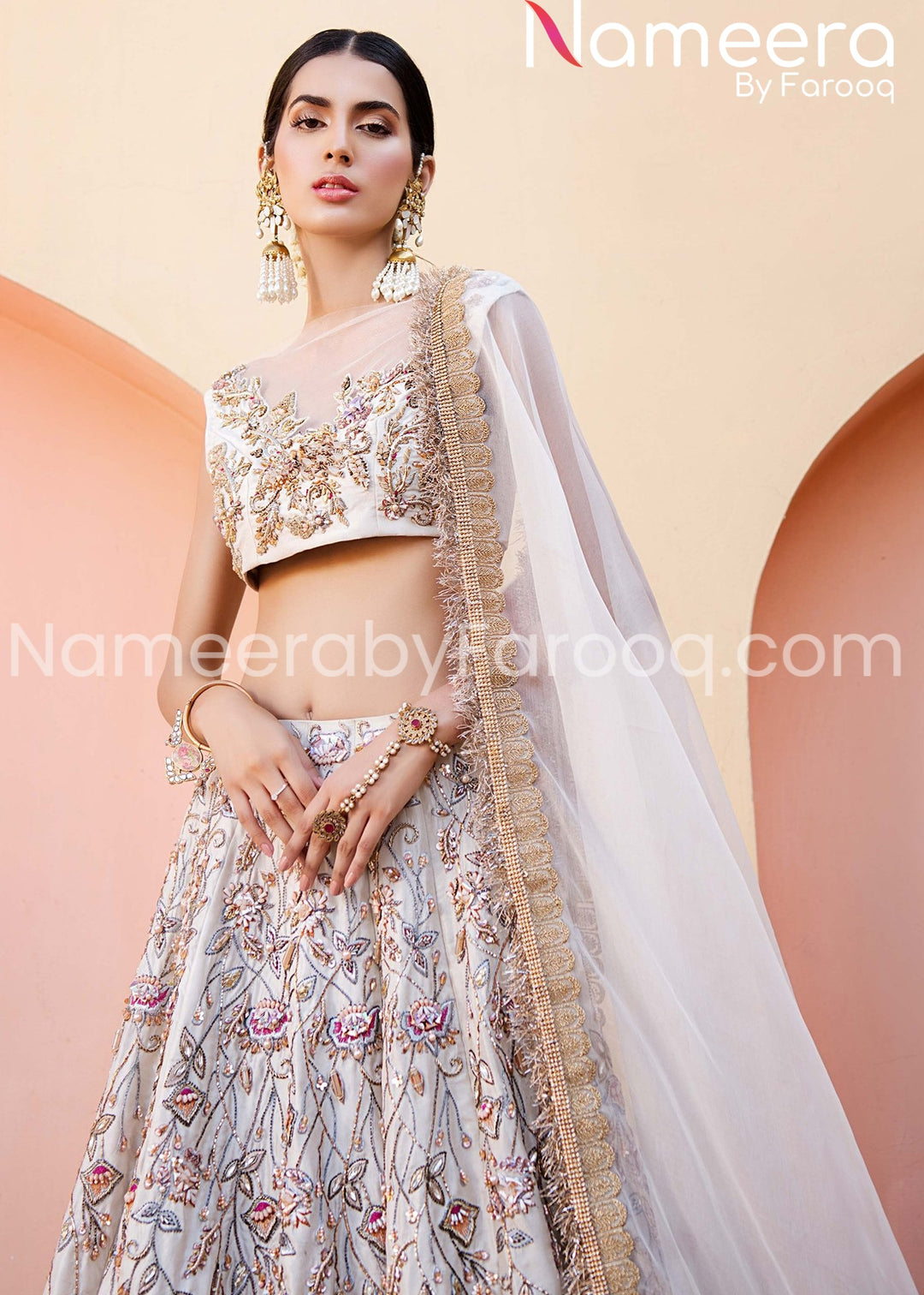 kundan work lehnga choli