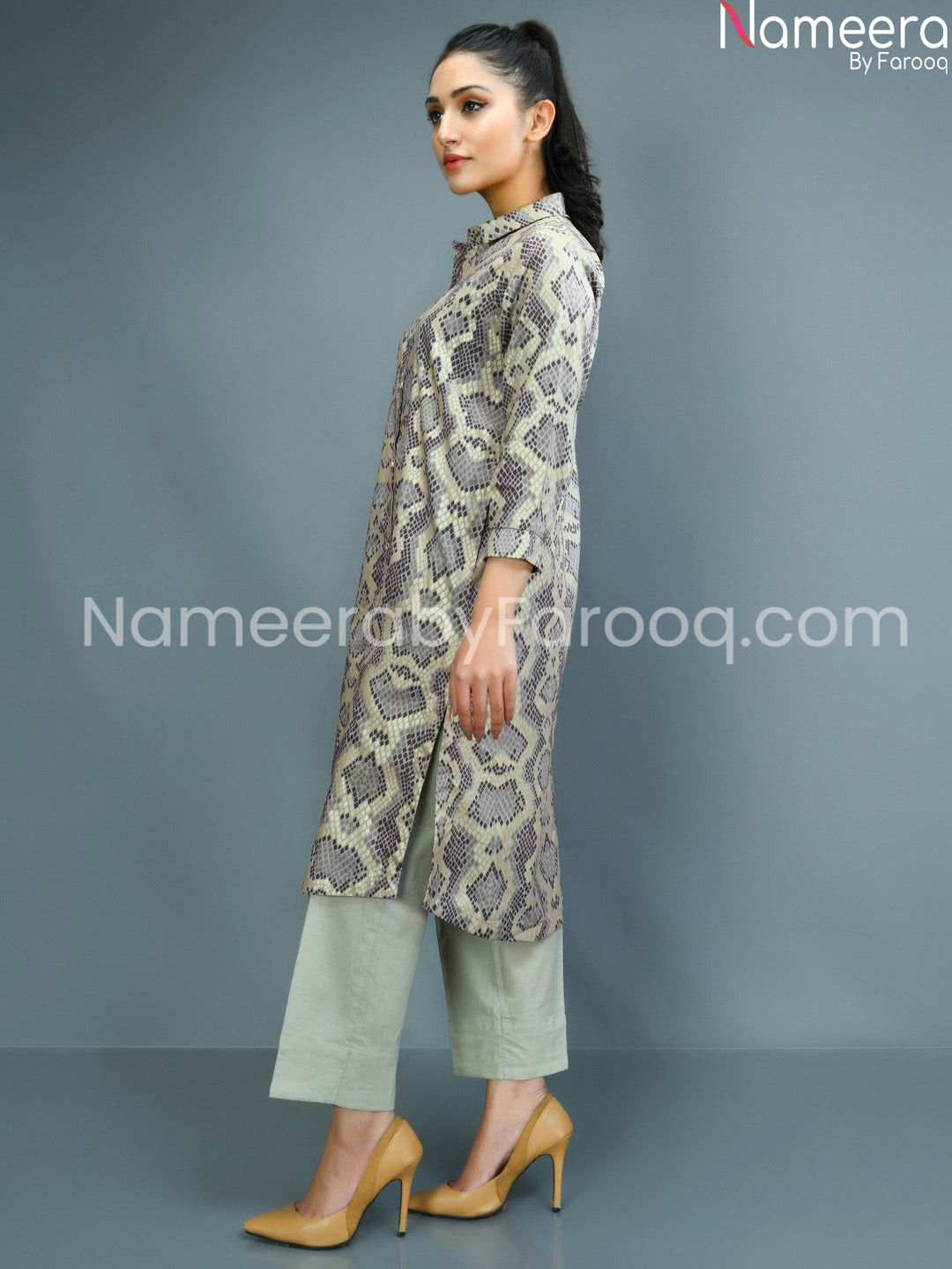  Lawn Capri Shirt Dress