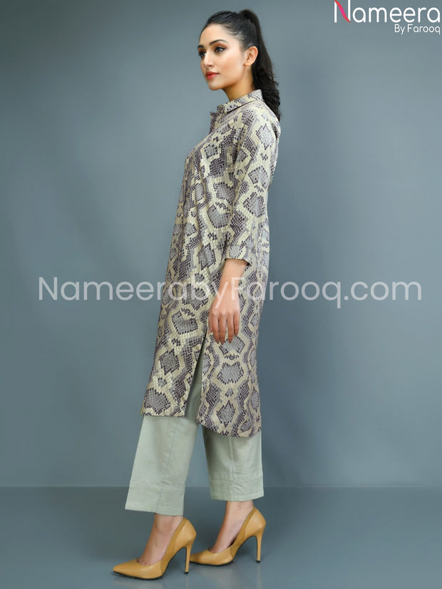  Lawn Capri Shirt Dress