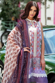 Latest Pakistani printed lawn outfit 2020 in elegant lavender color # E2218