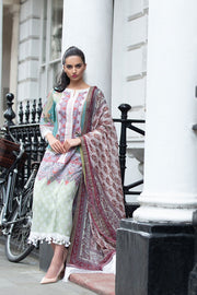 Latest Pakistani printed lawn outfit 2020 online in elegant light colors # E2219