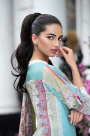 Latest Pakistani printed lawn outfit 2020 online in elegant light color