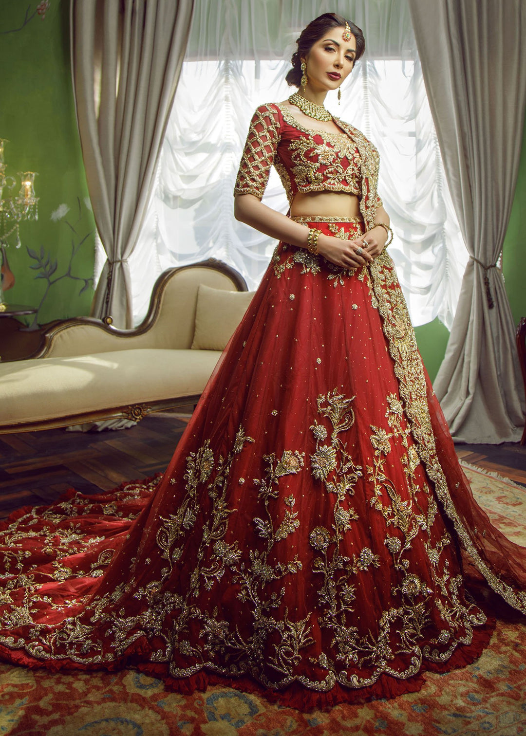 Stunning Lehenga Choli in Tail Style