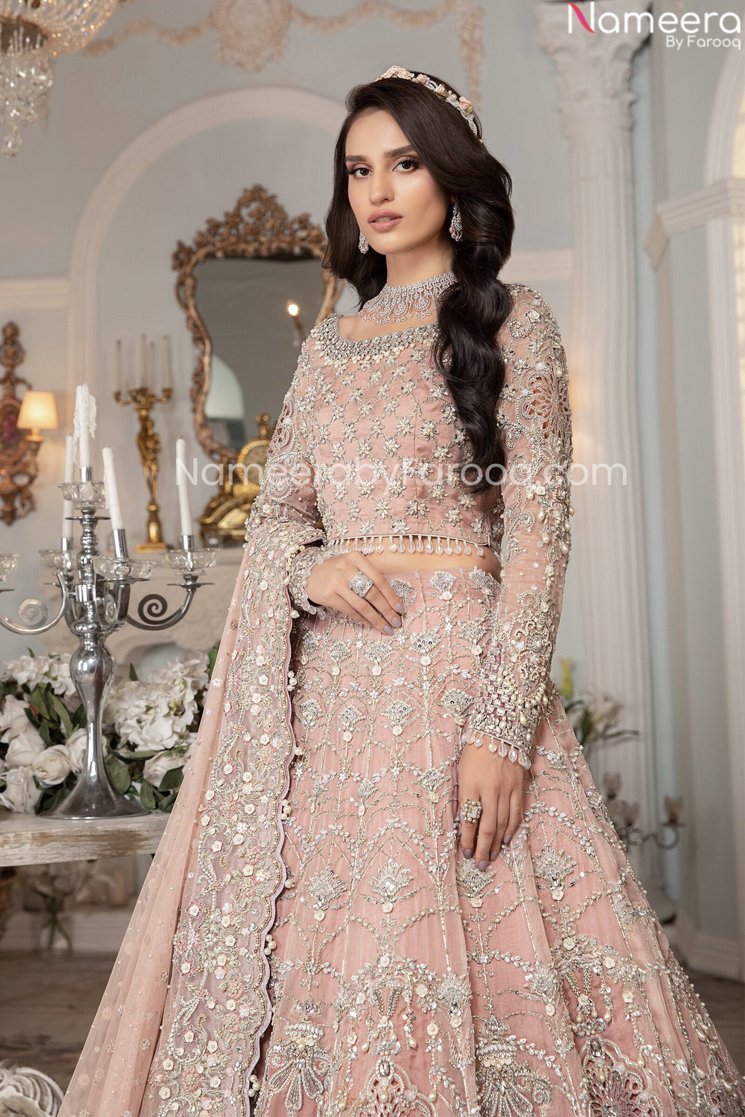 light pink lehenga choli