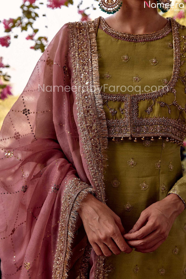 long shirt bridal lehenga