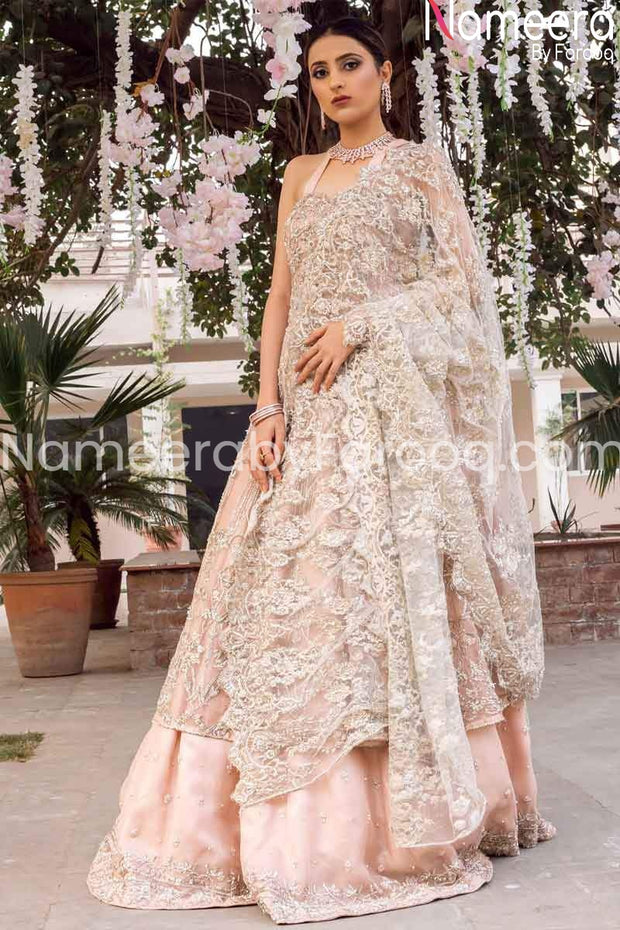 long shirt with lehenga for bridal