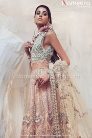 Pakistani Long Tail Lehenga for Sole Bridal Look